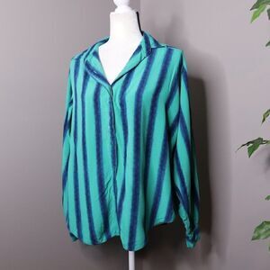 Vintage Krazy Kat Striped Button Down Shirt‎